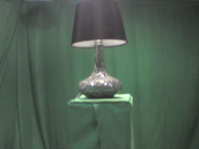 Black Reflective Base Lamp